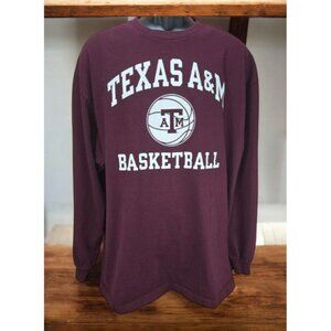 Texas A&M Basketball‎ Long Sleeve T-Shirt XL Maroon TCX